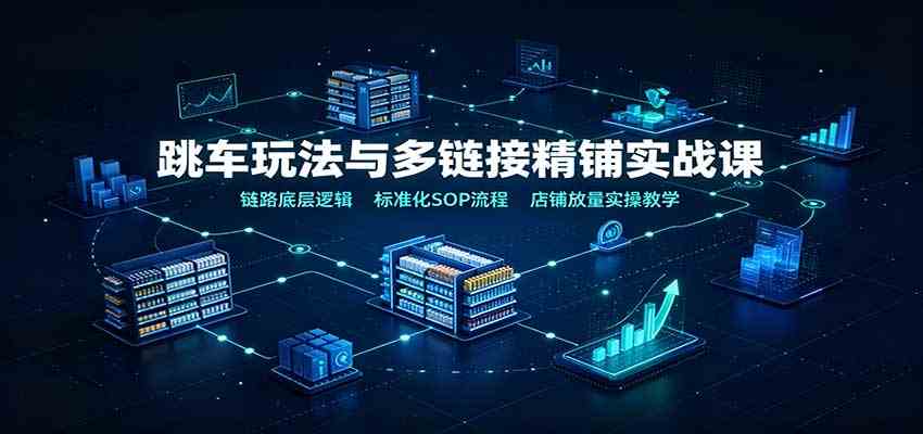 跳车玩法与多链接精铺实战课：链路底层逻辑，标准化SOP流程，店铺放量实操教学-星空网络