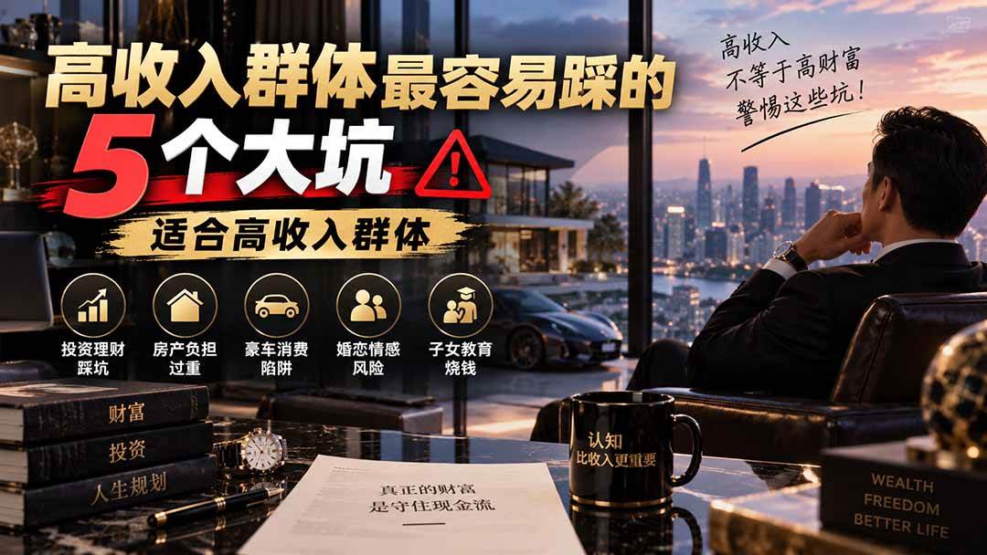（20289期）付费文章：高收入群体最容易踩的5个大坑，适合高收入群体-星空网络