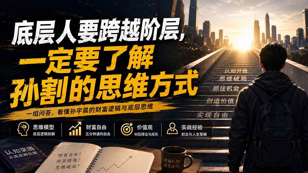（20040期）付费文章：底层人要跨越阶层，一定要了解孙割的思维方式-星空网络