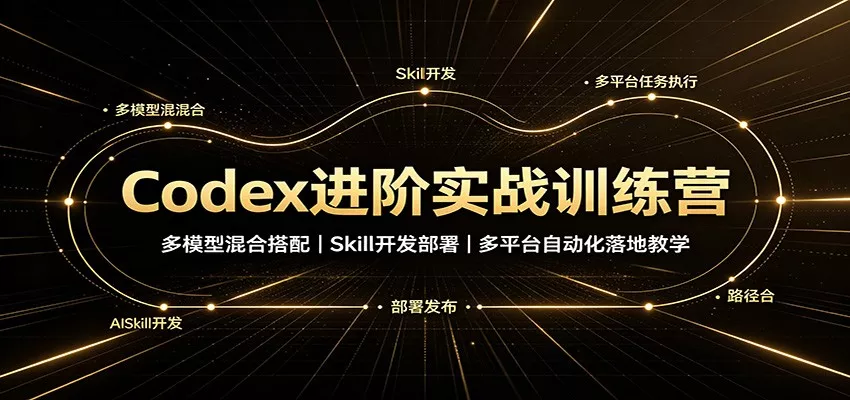 Codex进阶实战训练营：多模型混合搭配，Skill开发部署，多平台自动化落地教学-星空网络