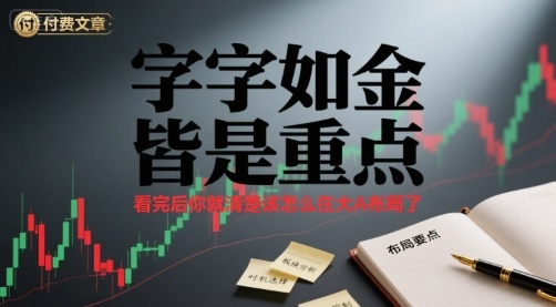 付费文章：字字如金 皆是重点， 看完后 你就清楚该怎么在大A布局了-星空网络