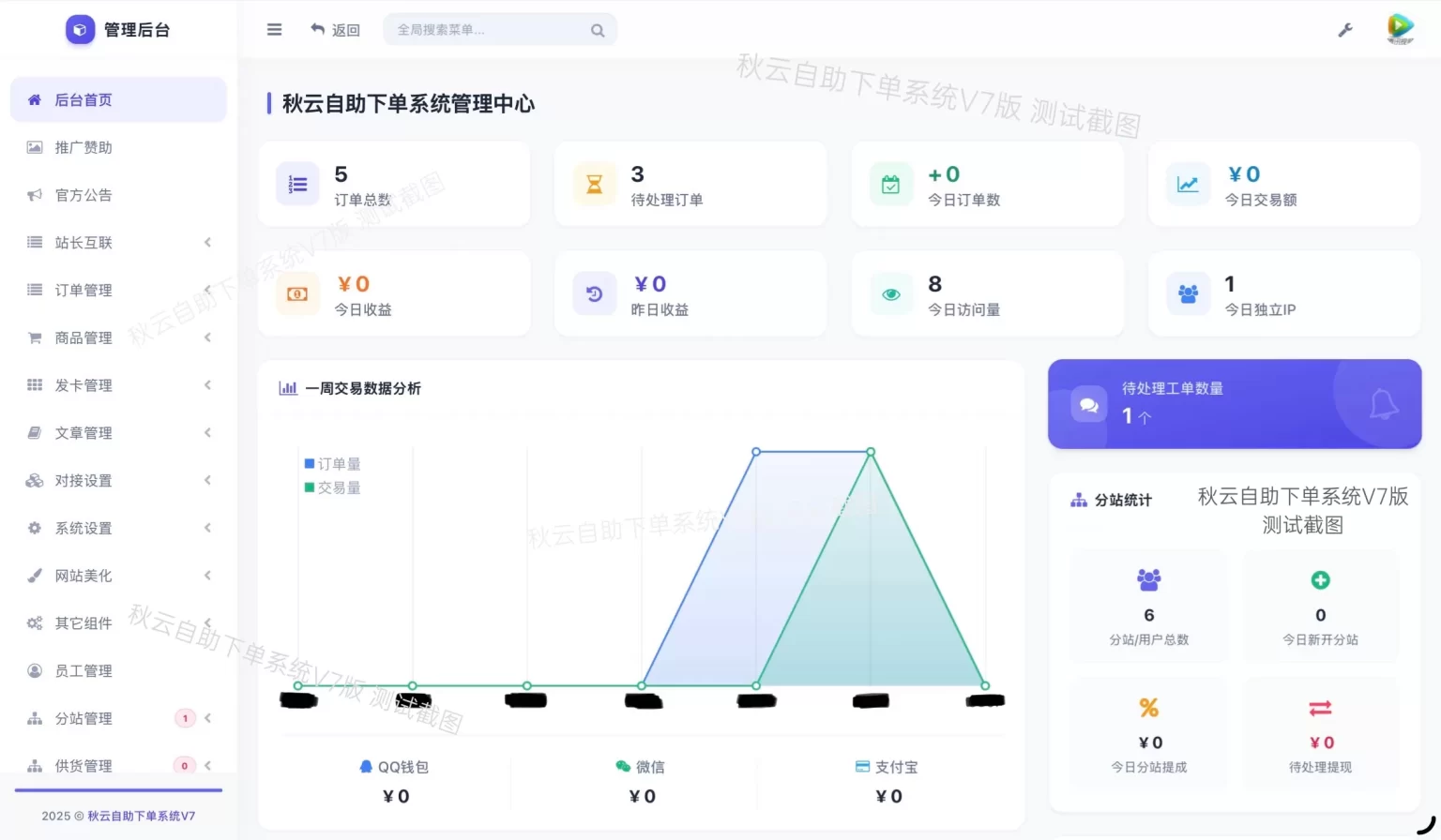 彩虹云商城二开重构美化版源码 秋云自助下单系统V7版-星空网络