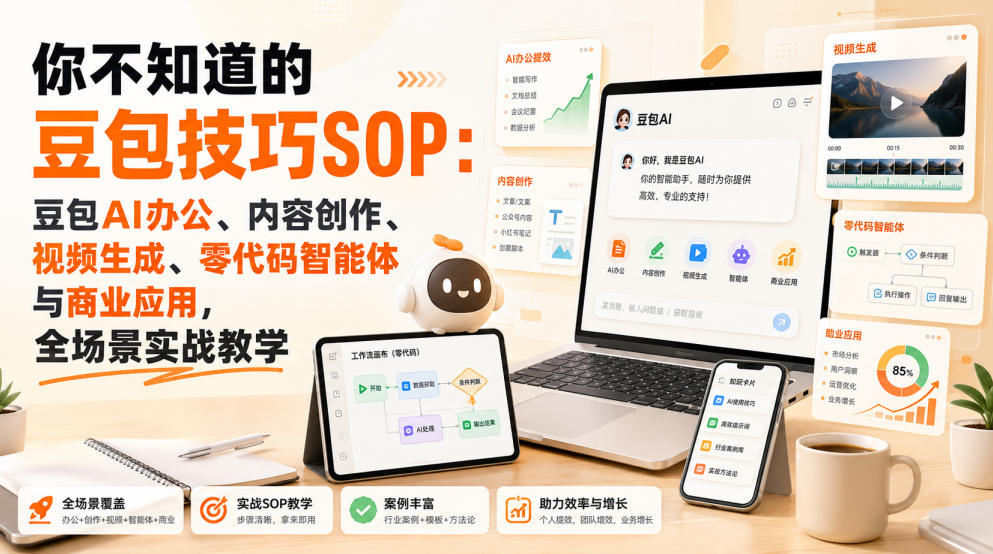 你不知道的豆包技巧SOP：豆包AI办公、内容创作、视频生成、零代码智能体与商业应用，全场景实战教学-星空网络