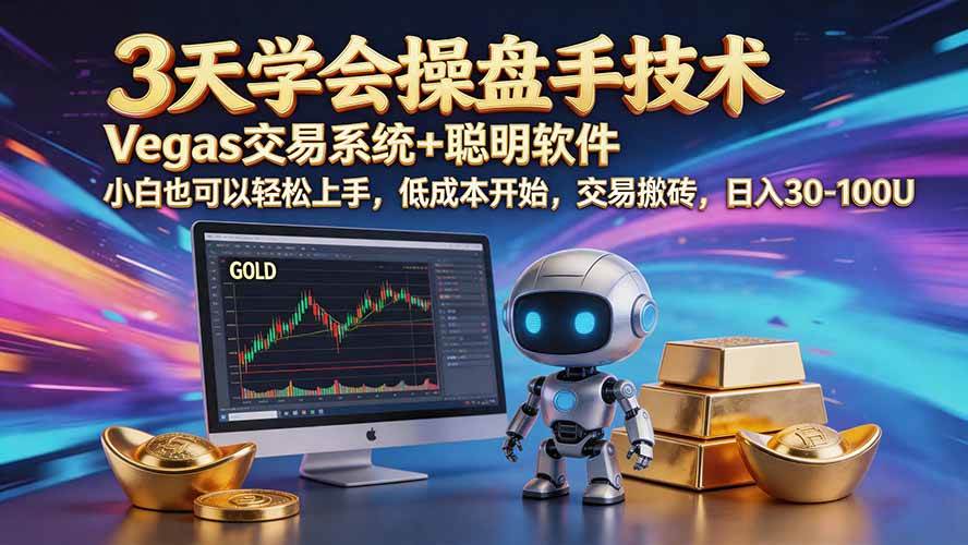 （20314期）三天学会操盘手技术【顺势而为第八期】Vegas交易技术+聪明软件，日赚50-300U-星空网络