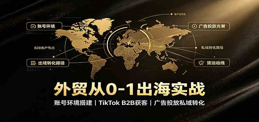 外贸从0-1出海实战：账号环境搭建，TikTok B2B获客，广告投放私域转化-星空网络