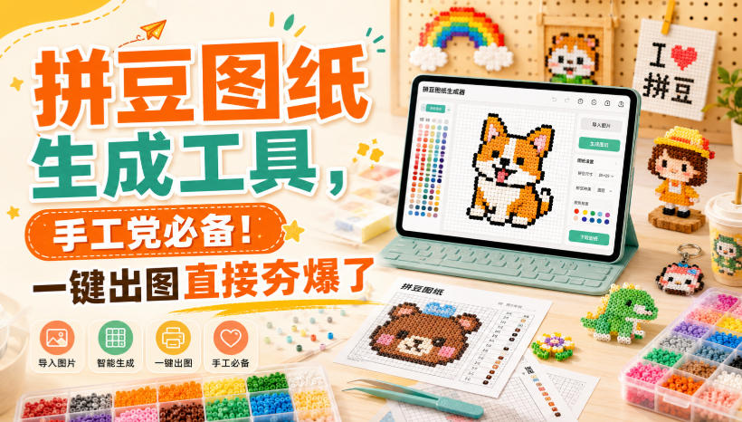 拼豆图纸生成工具，手工党必备！一键出图直接夯爆了-星空网络