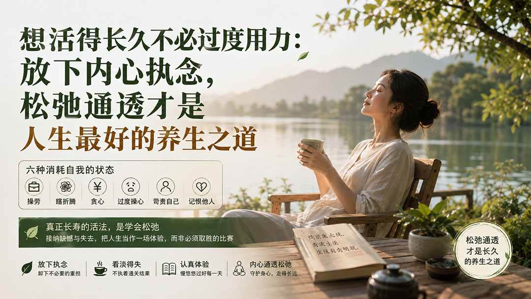 （20007期）付费文章：想活得长久不必过度用力：放下内心执念，松弛通透才是人生最好的养生之道-星空网络