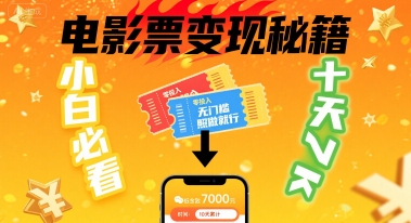 小白必看！卖电影票项目，零投入无门槛谁都能做，十天到手 7k，照做就行【揭秘】-星空网络