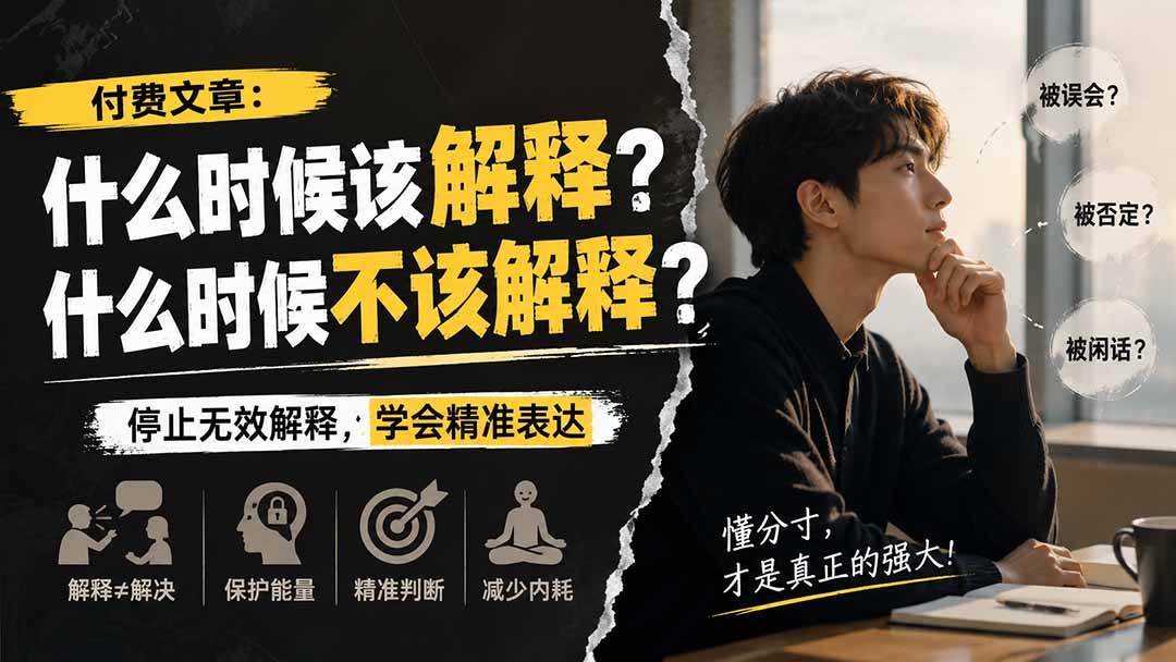 （20223期）付费文章：什么时候该解释？什么时候不该解释？-星空网络