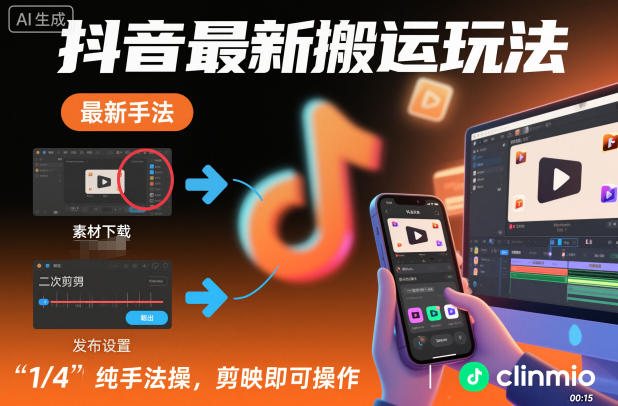 抖音最新搬运玩法，纯手法操作，剪映即可操作-星空网络