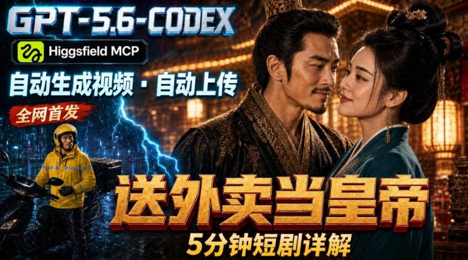 （19540期）GPT-5.6 Codex+Higgsfield MCP：一条指令生成5分钟短剧并自动上传YouTube（油管）-星空网络