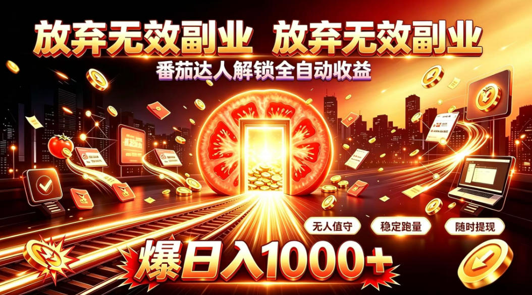 放弃无效副业，番茄达人解锁全自动收益，日入1k+，门槛最低的线上轻资产项目【揭秘】-星空网络