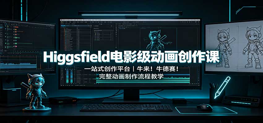Higgsfield电影级动画创作课：一站式创作平台，牛来！牛德赛！完整动画制作流程教学-星空网络