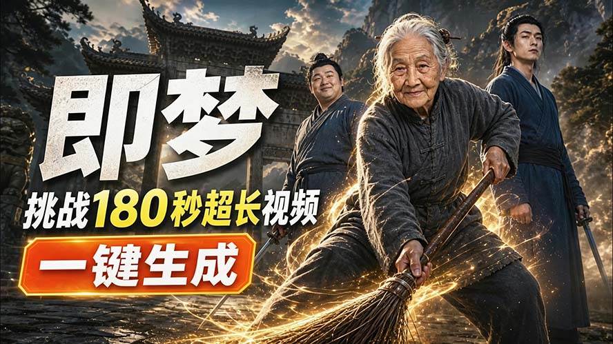 （20112期）即梦挑战180秒超长视频！一键生成3分钟电影？完整制作流程详细分享！-星空网络