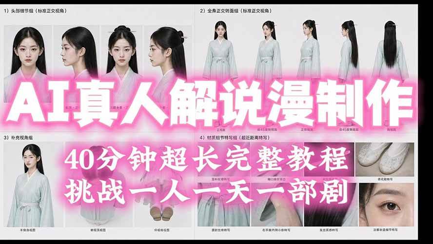(19508期)2026AI真人解说漫剧制作40分钟超长完整教程:自动批量化制作,挑战一人一天一部剧! (19508期)2026AI真人解说漫剧制作40分钟超长完整教程:自动批量化制作,挑战一人一天一部剧!