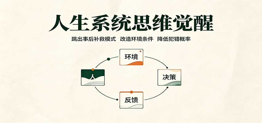 人生系统思维觉醒：跳出事后补救模式，改造环境条件，降低犯错概率-星空网络