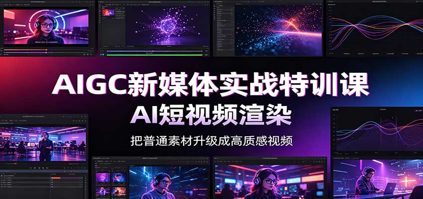 AIGC新媒体实战特训课：工具入门实操，AI短视频渲染，数字人商业视频制作-星空网络