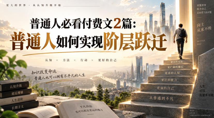 普通人必看付费文2篇：普通人如何实现阶层跃迁-星空网络