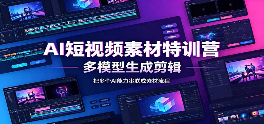 AI短视频素材特训营：Codex本地部署实操，多模型生成剪辑，爆量素材挖掘教学-星空网络