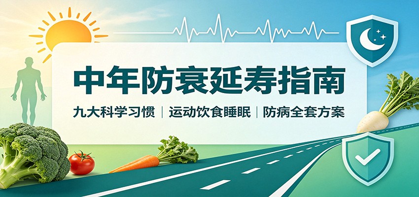 中年防衰延寿指南：九大科学习惯，运动饮食睡眠防病全套方案-星空网络