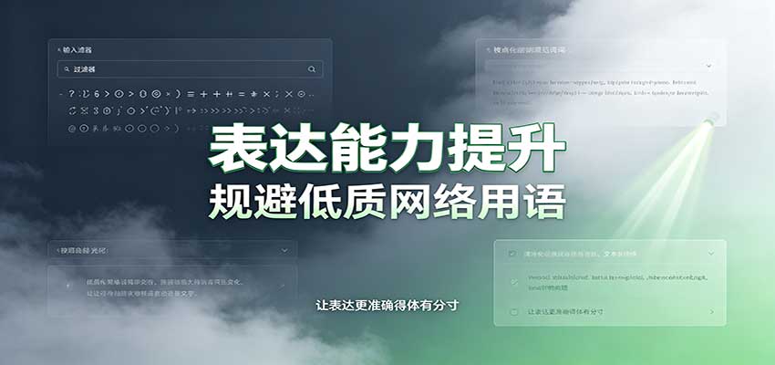 表达能力提升：语言塑造思想逻辑，规避低质网络用语，强化心智感知-星空网络