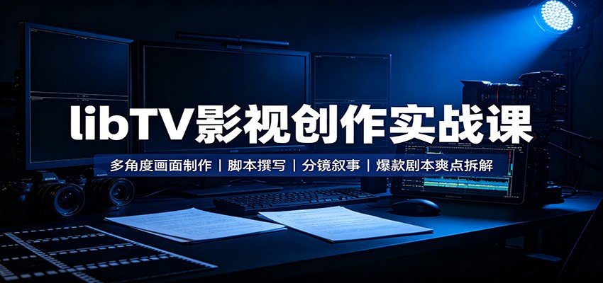 libTV影视创作实战课：多角度画面制作，脚本撰写，分镜叙事，爆款剧本爽点拆解-星空网络