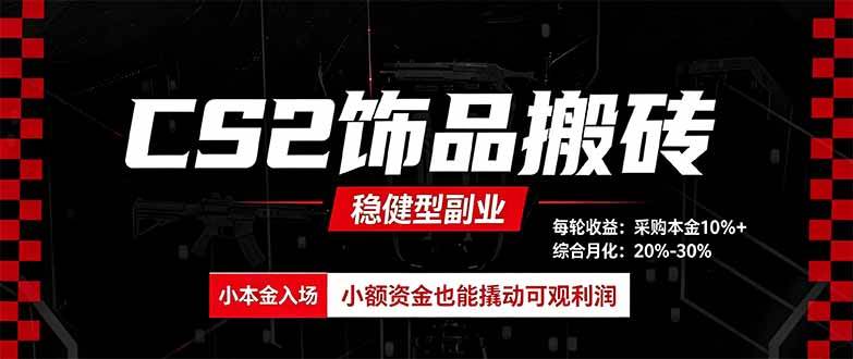 （20402期）CS2饰品搬砖，每轮收益为采购本金的10%+，综合月化为20-30%，稳健型副业-星空网络