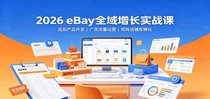 2026 eBay全域增长实战课：选品产品开发，广告流量运营，矩阵店铺规模化-星空网络