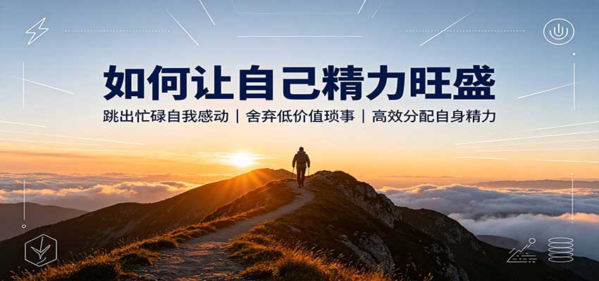 如何让自己精力旺盛：跳出忙碌自我感动，舍弃低价值琐事，高效分配自身精力-星空网络