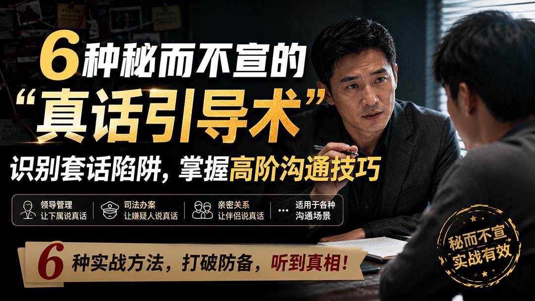 （20113期）付费文章：6种秘而不宣的“真话引导术”识别套话陷阱，掌握高阶沟通技巧-星空网络