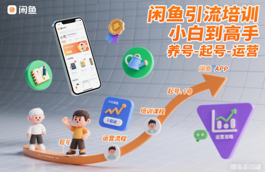 闲鱼引流培训，小白到高手，养号-起号-运营-星空网络