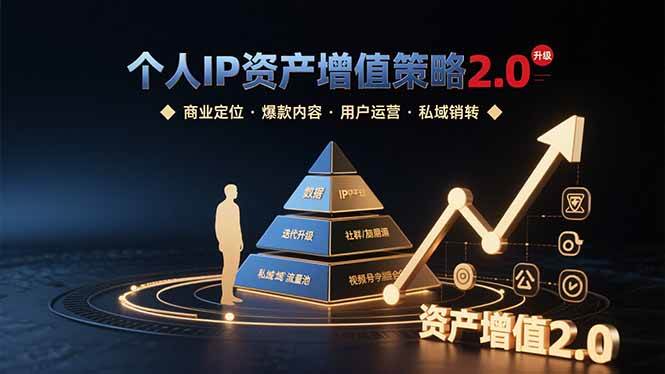 （15653期）个人IP资产增值策略2.0 拆解商业定位/爆款内容/用户运营/私域销转四大模块-星空网络