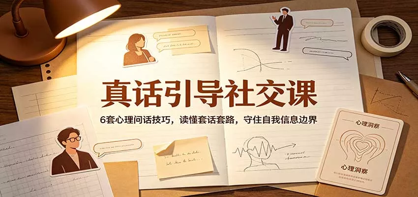 真话引导社交课：6套心理问话技巧，读懂套话套路，守住自我信息边界-星空网络