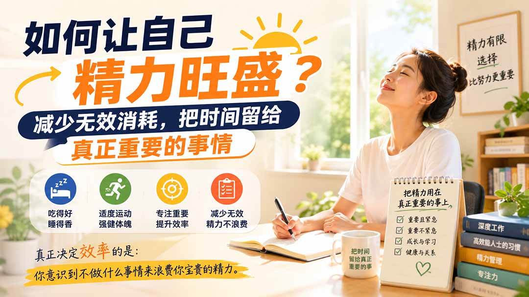 （20071期）付费文章：如何让自己精力旺盛？减少无效消耗，把时间留给真正重要的事情-星空网络