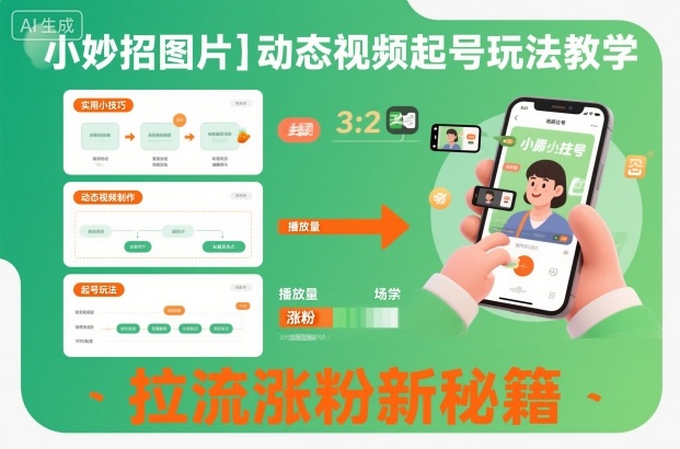 小妙招图片＋动态视频起号玩法教学，拉流涨粉新秘籍-星空网络