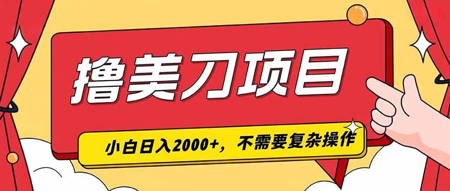 （19493期）撸美刀，单日收入2000+，小白可做-星空网络