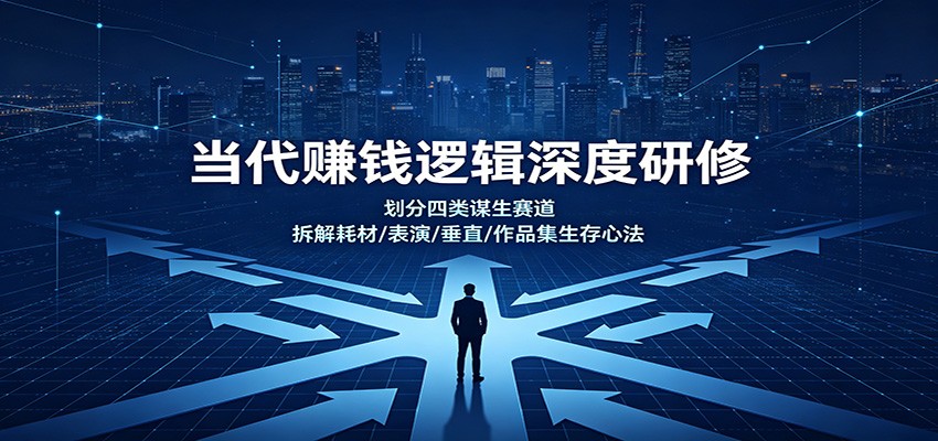 当代赚钱逻辑深度研修：划分四类谋生赛道，拆解耗材/表演/垂直/作品集生存心法-星空网络