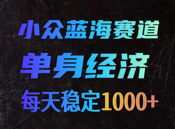 小众蓝海赛道，单身经济，每天稳定1000+，新手友好、门槛极低【揭秘】-星空网络