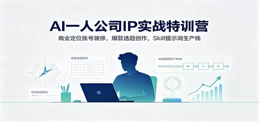 AI一人公司IP实战特训营：商业定位账号装修，爆款选题创作，Skill提示词生产线-星空网络