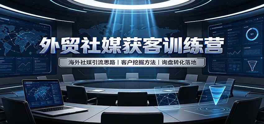外贸社媒获客训练营：海外社媒引流思路，客户挖掘方法，询盘转化落地-星空网络