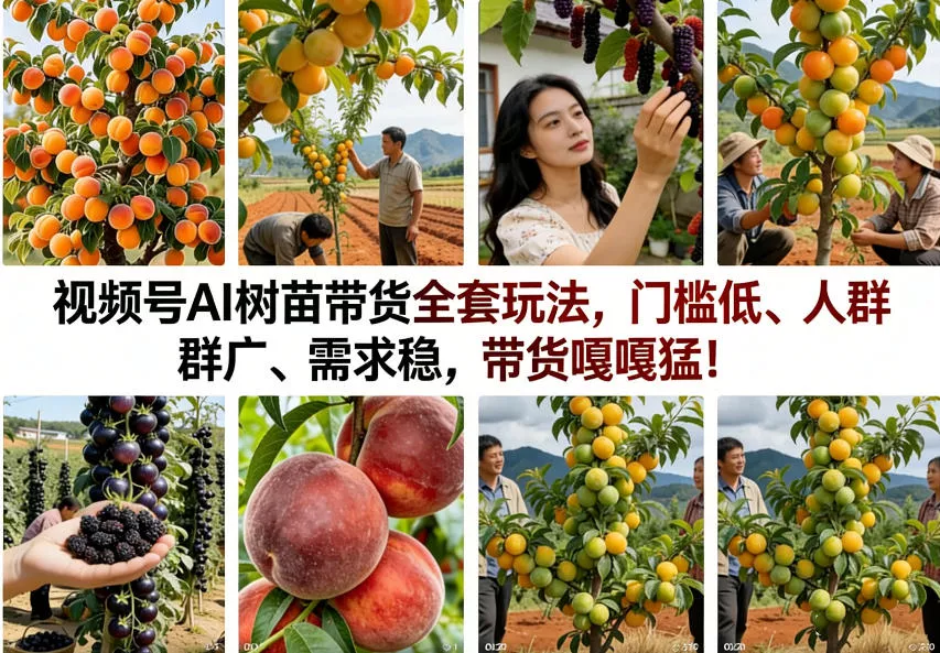 视频号AI树苗带货全套玩法，门槛低、人群广、需求稳，带货嘎嘎猛！(更新0908)-星空网络