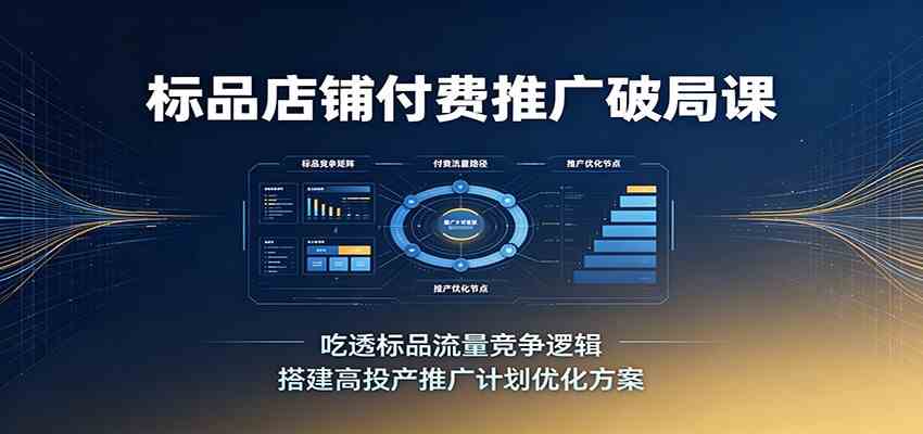 标品店铺付费推广破局课：吃透标品流量竞争逻辑，搭建高投产推广计划优化方案-星空网络