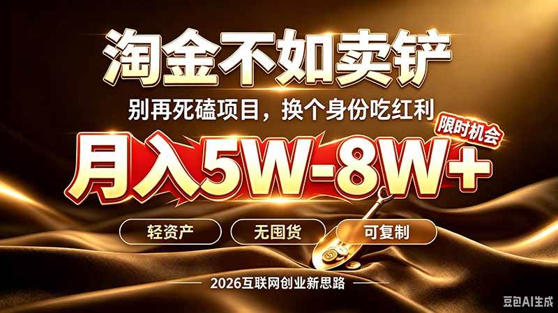（20152期）别再傻乎乎埋头跑项目！互联网真正赚钱逻辑：做卖铲人，拒绝当韭菜，逆风翻盘月入5-8W+-星空网络