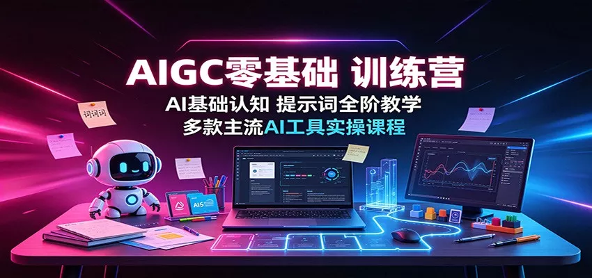 AIGC零基础训练营：AI基础认知，提示词全阶教学，多款主流AI工具实操课程-星空网络