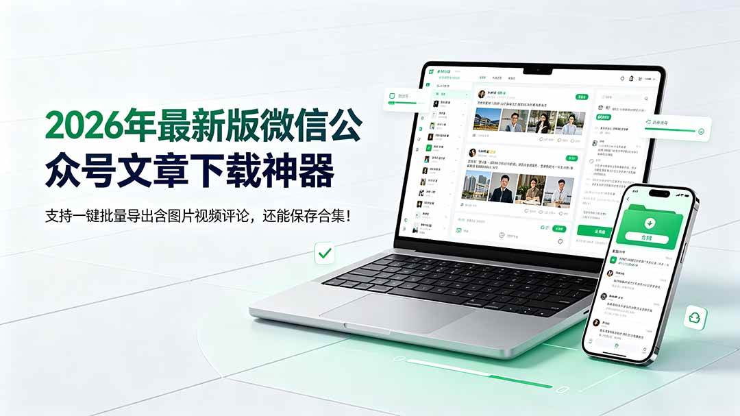 （19486期）2026年最新版微信公众号文章下载神器，支持一键批量导出含图片视频评论，还能保存合集！-星空网络