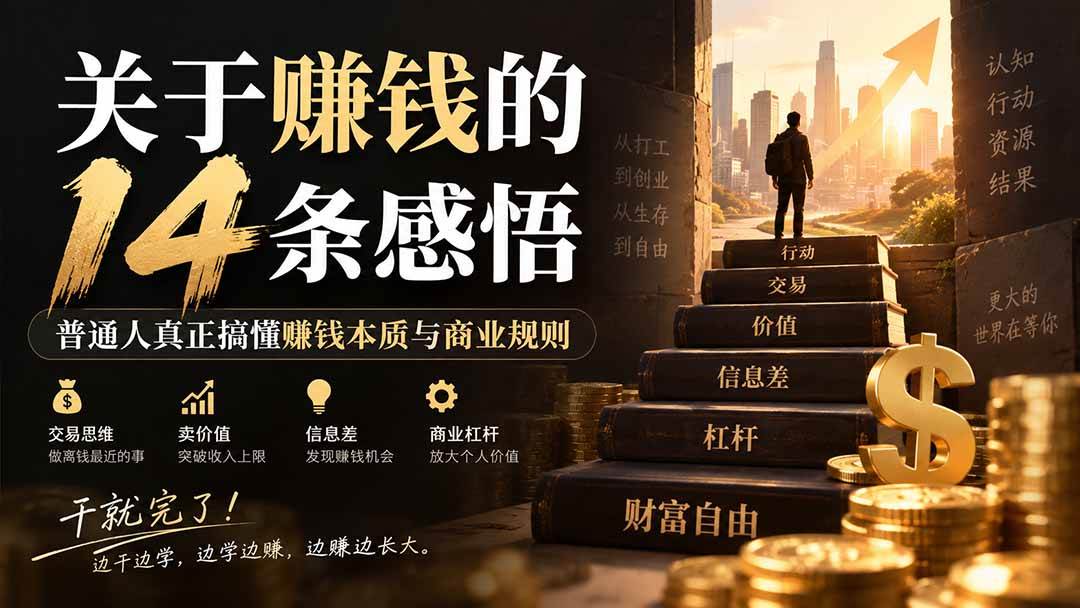 (20384期)付费文章:关于賺钱的14条感悟关于赚钱的14条感悟:普通人真正搞懂赚钱本质与商业规则 (20384期)付费文章:关于賺钱的14条感悟关于赚钱的14条感悟:普通人真正搞懂赚钱本质与商业规则