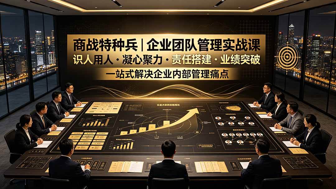 （19534期）商战特种兵｜企业团队管理实战课：识人用人｜凝心聚力｜责任搭建｜业绩突破，一站式解决企业内部管理痛点-星空网络
