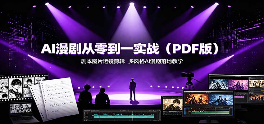 AI漫剧从零到一实战（PDF版）：剧本图片运镜剪辑，多风格AI漫剧落地教学-星空网络