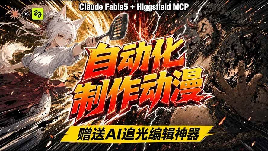 (19477期)AI自动化动漫制作!Claude Fable 5接入Higgsfield MCP,直接生成完整创意内容 (19477期)AI自动化动漫制作!Claude Fable 5接入Higgsfield MCP,直接生成完整创意内容