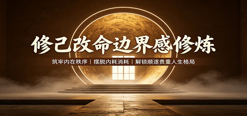 修己改命边界感修炼：筑牢内在秩序，摆脱内耗消耗，解锁顺遂贵重人生格局-星空网络